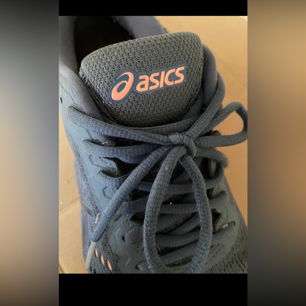 Asics Navy and White Athletic Shoes size 8 1/2 - Picture 9 of 11